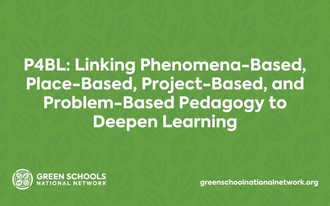 P4BL: Linking Phenomena-Based, Place-Based, Project-Based, and Problem-Based Pedagogy to Deepen Learning